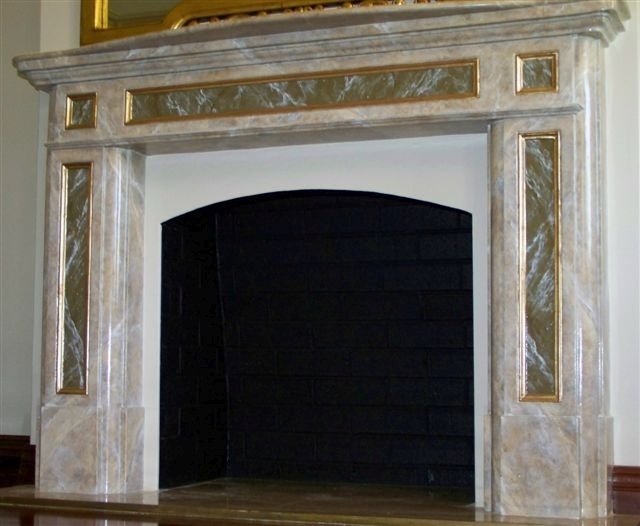 fireplace painted marble paint effect toned finish c76 decorative fireplaces
